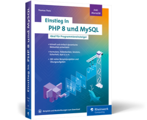 Dynamische Webseiten und Anwendungen programmieren – Dafür braucht man fundiertes Wissen zu PHP und zu Datenbanken mit MySQL. In diesem Buch lernen man die Grundlagen zur aktuellen PHP 8-Version und zu Datenbanken mit MySQL und MariaDB.